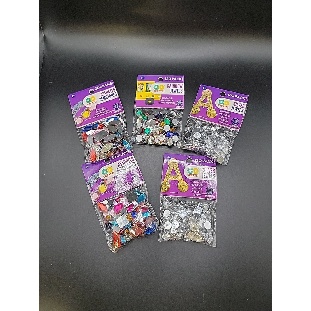 Go Create Jewels And Gemstones 120 Per Pack lot of 5
